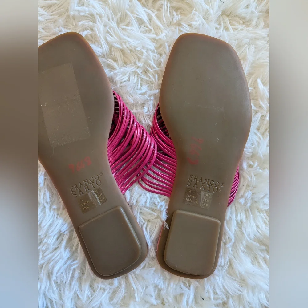 Franco Sarto Vintage Pink Suede Sandals